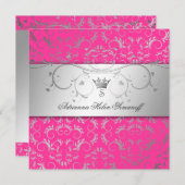 311-Silver Divine Hott Roze Kaart (Voorkant / Achterkant)