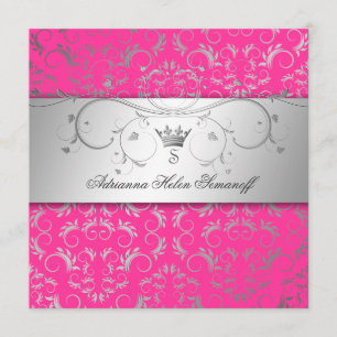 311-Silver Divine Hott Roze Kaart