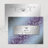 311-Silver Divine Hydrangea RSVP Kaartje (Voorkant / Achterkant)