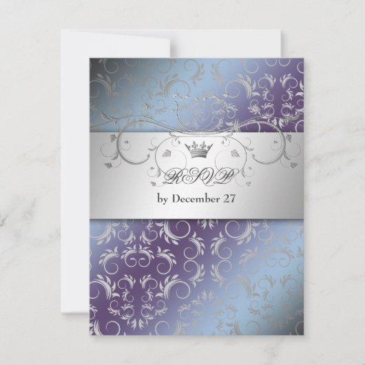 311-Silver Divine Hydrangea RSVP Kaartje (Voorkant)