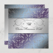 311-Silver Divine Hydrangea Sweet 16 Kaart (Voorkant / Achterkant)