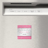 311-Silver Divine | Luscious Pink Save the Date Magneet (Insitu (Vaatwasser))