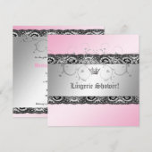 311-Silver Divine Pink Shimmer Lingerie met kant Kaart (Voorkant / Achterkant)