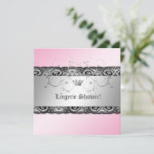 311-Silver Divine Pink Shimmer Lingerie met kant Kaart (Staand voorkant)