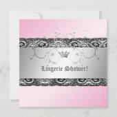 311-Silver Divine Pink Shimmer Lingerie met kant Kaart (Voorkant)