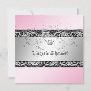 311-Silver Divine Pink Shimmer Lingerie met kant Kaart