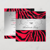 311-Silver Divine Red Hot Martini | Bachelorette Kaart (Voorkant / Achterkant)