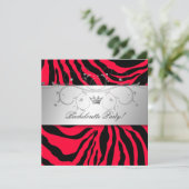 311-Silver Divine Red Hot Martini | Bachelorette Kaart (Staand voorkant)