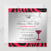 311-Silver Divine Red Hot Martini | Bachelorette Kaart (Achterkant)
