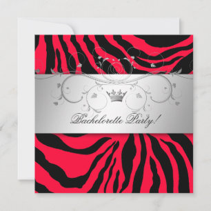 311-Silver Divine Red Hot Martini   Bachelorette Kaart
