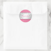311-Silver Divine | weelderige roze Sticker (Tas)