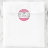 311-Silver Divine | weelderige roze Sticker (Tas)