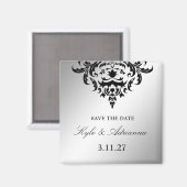 311-Simply Elegant Damask Save the Date Magneet (Voorkant / Achterkant)