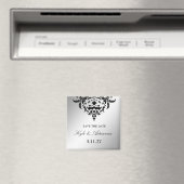 311-Simply Elegant Damask Save the Date Magneet (Insitu (Vaatwasser))