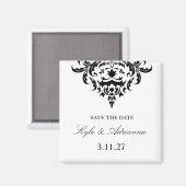 311-Simply Elegant Damask Save the Date Magneet (Voorkant / Achterkant)