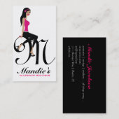 311-Sittin' monogram | Initiaal Visitekaartje (Voorkant / Achterkant)