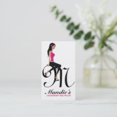 311-Sittin' monogram | Initiaal Visitekaartje (Staand voorkant)