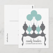 311 Snoep Boudoir Rococo Robin Egg Blue & Gray Pos Briefkaart (Voorkant / Achterkant)