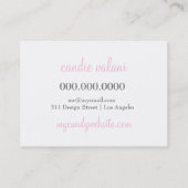 311 Snoep Buffet roze grijs Visitekaartje (Achterkant)