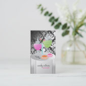 311-Snoep Caterer versie 2 Damask Shimmer Visitekaartje (Staand voorkant)