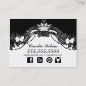 311 Snoep Wonderland Black White Media Icons Visitekaartje (Achterkant)