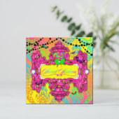 311 Snoep Wonderland Pink Sweet 16 Kaart (Staand voorkant)