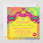 311 Snoep Wonderland Pink Sweet 16 Kaart (Achterkant)