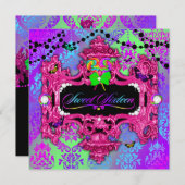 311 Snoep Wonderland Pink Sweet 16 Kaart (Voorkant / Achterkant)