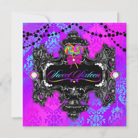 311 Snoep Wonderland Sweet 16 Kaart (Voorkant)