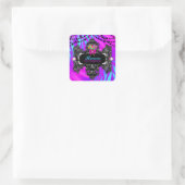 311 Snoep Wonderland Zebra Vierkante Sticker (Tas)
