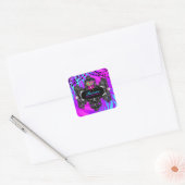 311 Snoep Wonderland Zebra Vierkante Sticker (Envelop)