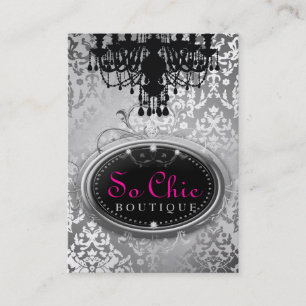 311 So Chic Boutique Silver Metallic Visitekaartje