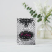311 So Chic Boutique Silver Metallic Visitekaartje (Staand voorkant)