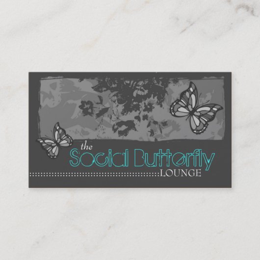 311 SOCIALE BUTTERFLY GRAY VISITEKAARTJE (Voorkant)
