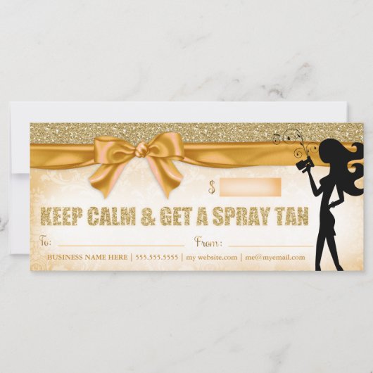 311 Spray Tan Fashionista Gift Certificate (Voorkant)