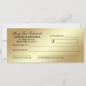 311 Spray Tan Fashionista Gift Certificate (Achterkant)