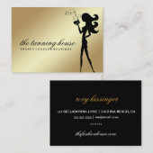 311 Spray Tan Fashionista Silhouette Gold gradiënt Visitekaartje (Voorkant / Achterkant)