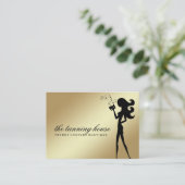 311 Spray Tan Fashionista Silhouette Gold gradiënt Visitekaartje (Staand voorkant)