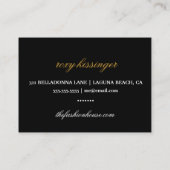 311 Spray Tan Fashionista Silhouette Gold gradiënt Visitekaartje (Achterkant)