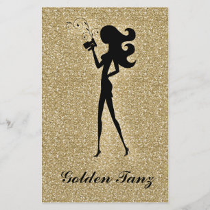 311 Spray Tan Flyer Gold Faux Sparkle