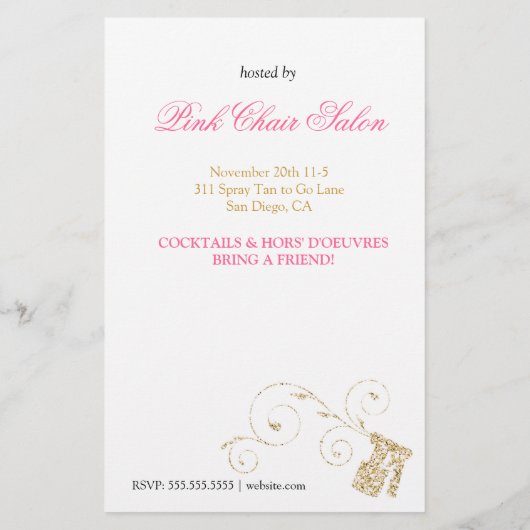 311 Spray Tan Flyer Gold Faux Sparkle (Achterkant)