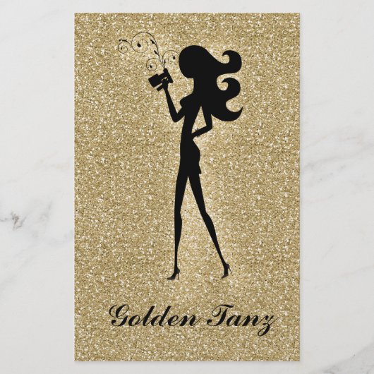 311 Spray Tan Flyer Goud Nep Glitters (Voorkant)