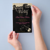 311 Spray Tan Party Flyer Gold Faux Sparkle (Hand)