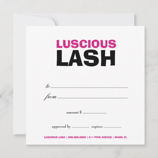 311 Star Face Deux Pink Cadeaubon (Achterkant)