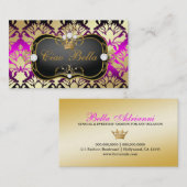 311 straal Zwarte Ciao Bella Roze Sass Visitekaartje (Voorkant / Achterkant)