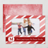 311 Stripes & Stippen-feestdag fotokaart Feestdagenkaart (Voorkant / Achterkant)