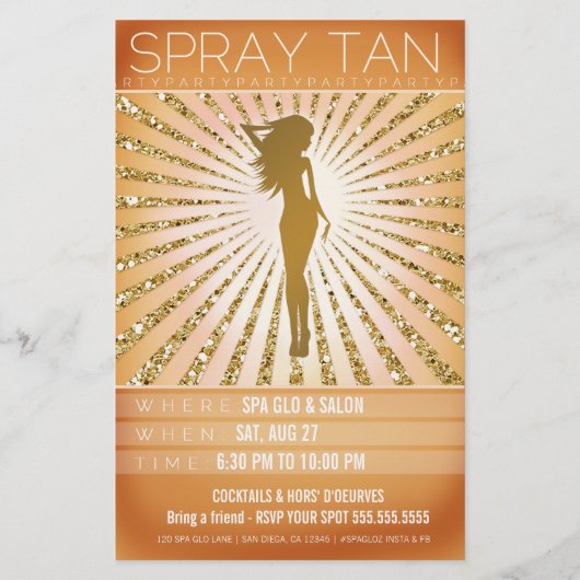 311 Sunburst Spray Tan Party Flyer (Voorkant)