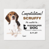 311-Super Duper Dog Certificaat Briefkaart (Voorkant)