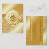 311-superfijn Golden Sugar Monogram Visitekaartje (Voorkant / Achterkant)