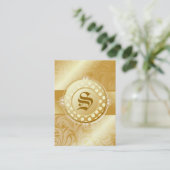 311-superfijn Golden Sugar Monogram Visitekaartje (Staand voorkant)
